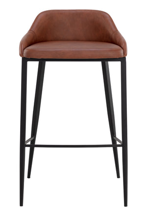 Modern European furniture - Low-Back Leather Look Bar Stool - www.oroa.com