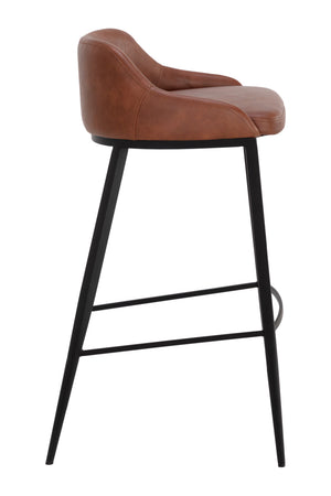Modern European furniture - Low-Back Leather Look Bar Stool - www.oroa.com