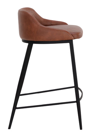 Modern European furniture - Low-Back Leather-Look Counter Stool - www.oroa.com