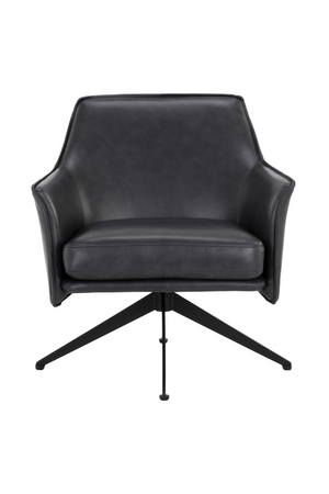 Modern European furniture - Swivel Leather Lounge Chair - www.oroa.com