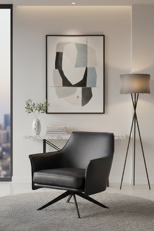 Modern European furniture - Swivel Leather Lounge Chair - www.oroa.com