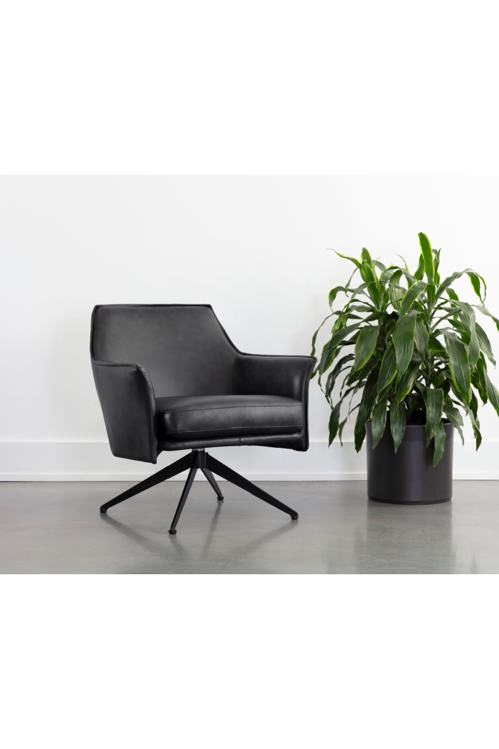 Modern European furniture - Swivel Leather Lounge Chair - www.oroa.com