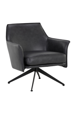Modern European furniture - Swivel Leather Lounge Chair - www.oroa.com