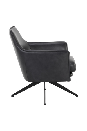 Modern European furniture - Swivel Leather Lounge Chair - www.oroa.com