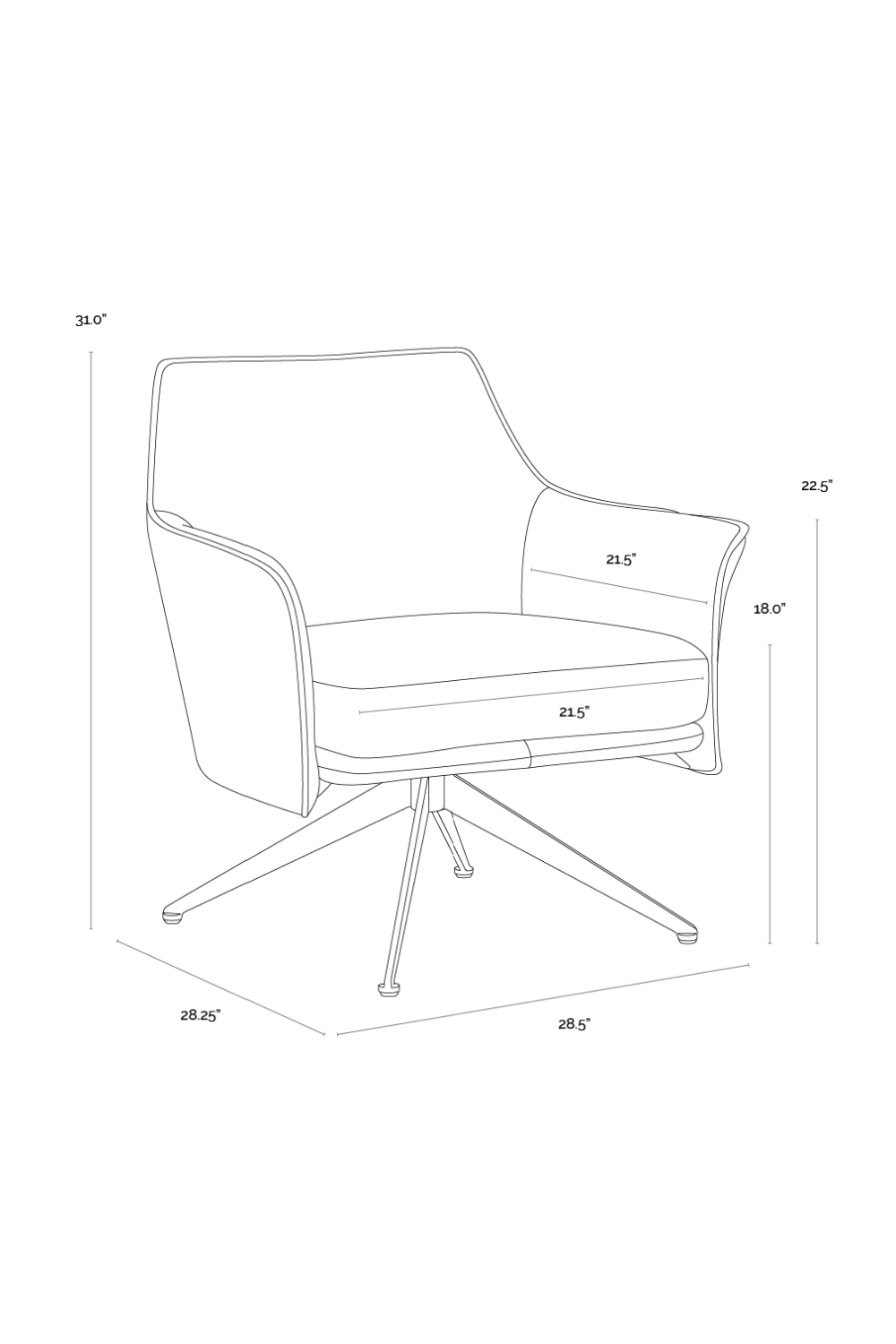 Modern European furniture - Swivel Leather Lounge Chair - www.oroa.com