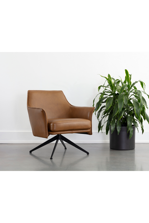 Modern European furniture - Swivel Leather Lounge Chair - www.oroa.com