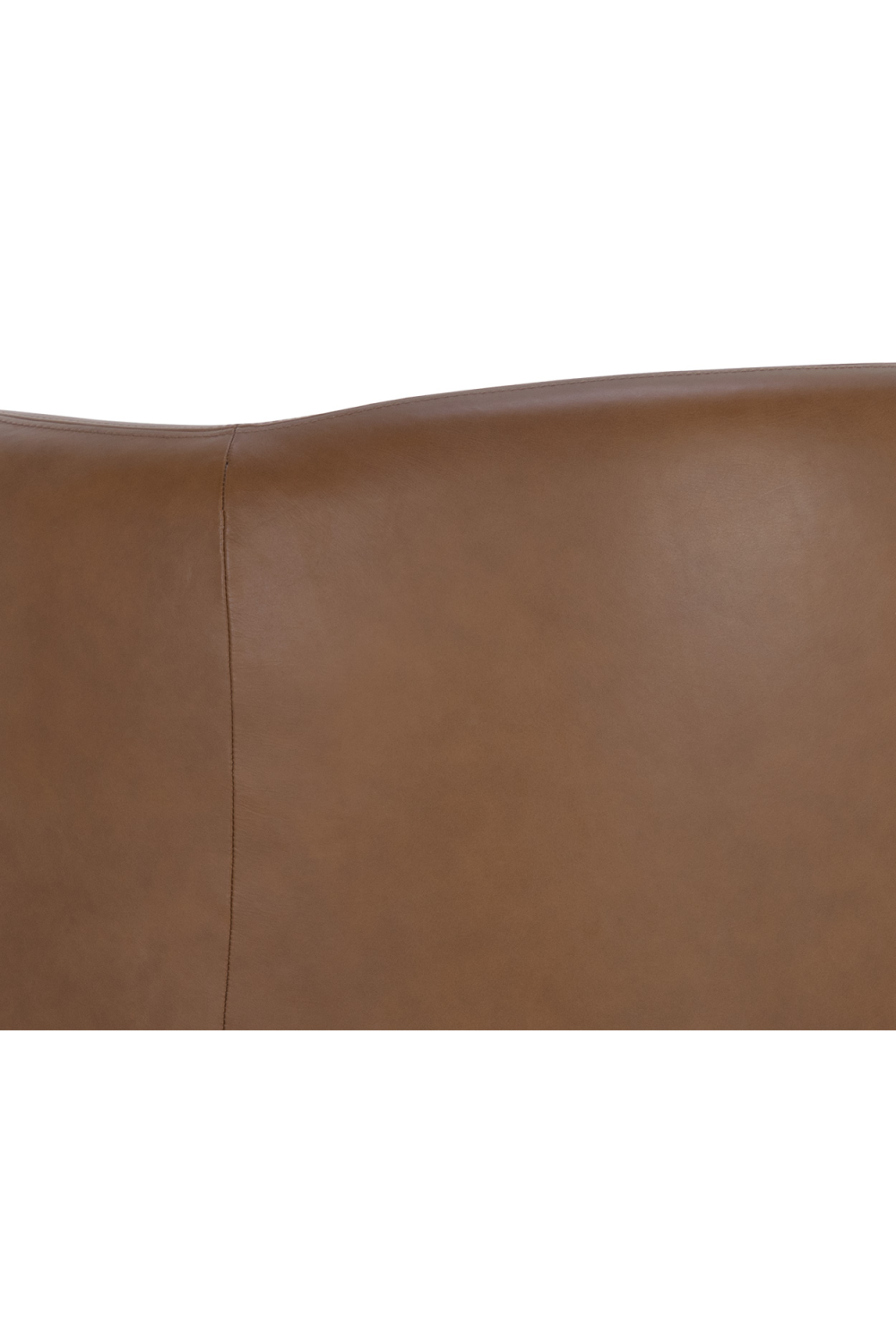 Modern European furniture - Brown Leather Curved Lounge Chair - www.oroa.com