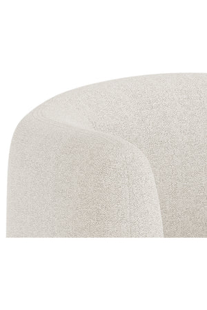 Modern European furniture - Cream Fabric Curved Lounge Chair - www.oroa.com