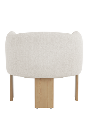 Modern European furniture - Cream Fabric Curved Lounge Chair - www.oroa.com