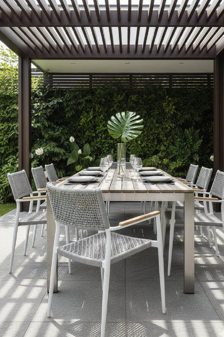 Modern European furniture - Stackable Indoor/Outdoor Dining Armchairs (2) - www.oroa.com