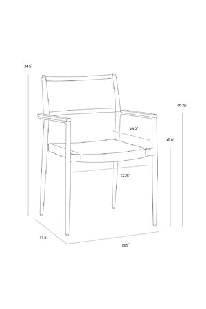 Modern European furniture - Stackable Indoor/Outdoor Dining Armchairs (2) - www.oroa.com