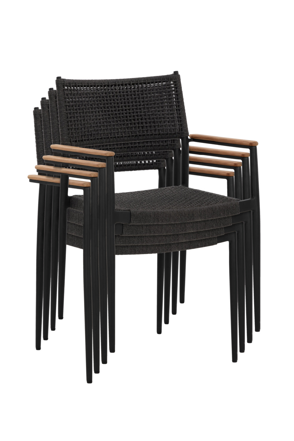 Modern European furniture - Stackable Indoor/Outdoor Dining Armchairs (2) - www.oroa.com