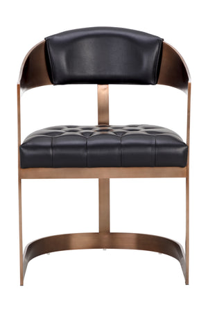   Modern European furniture - Antique Brass Framed Dining Chair - www.oroa.com | Oroa.com