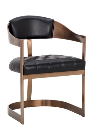   Modern European furniture - Antique Brass Framed Dining Chair - www.oroa.com | Oroa.com