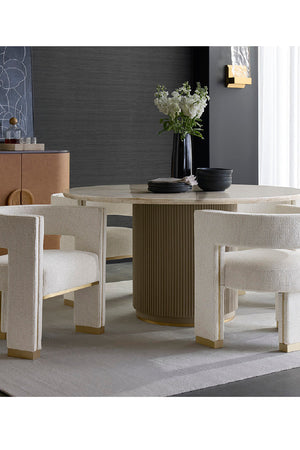   Modern European furniture - Taupe Leather Look Dining Table  - www.oroa.com | Oroa.com