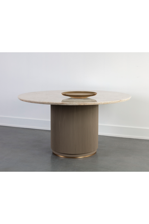   Modern European furniture - Taupe Leather Look Dining Table  - www.oroa.com | Oroa.com