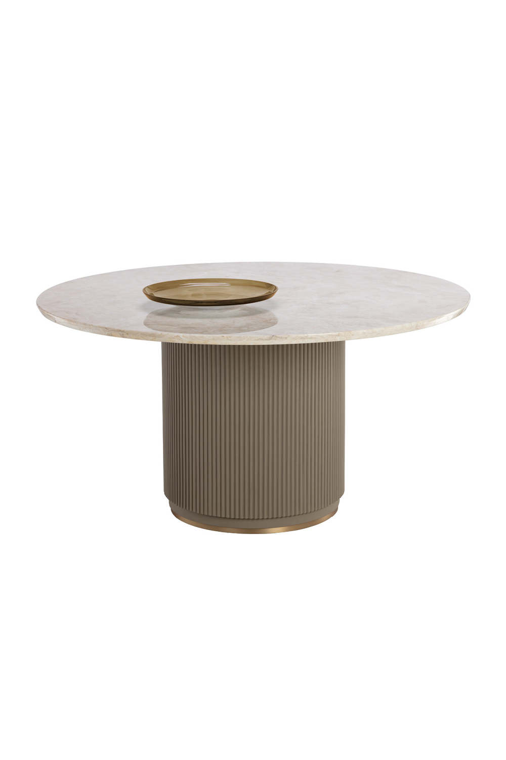   Modern European furniture - Taupe Leather Look Dining Table  - www.oroa.com | Oroa.com