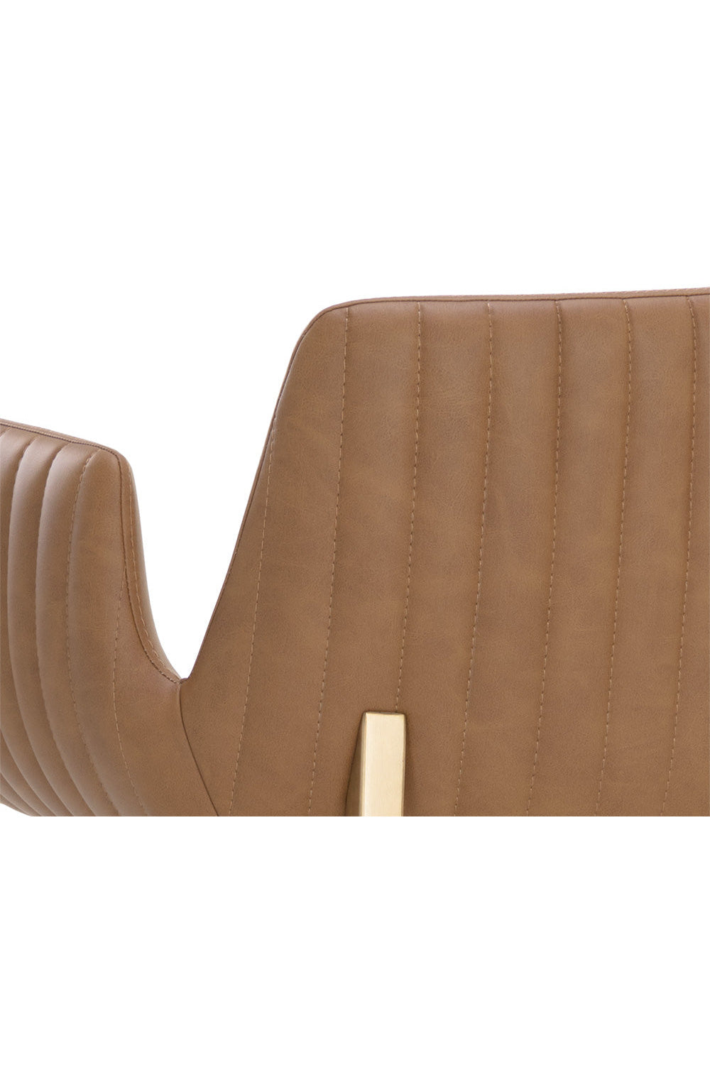 Modern European furniture - Leather-Look Channeled Arm Bar Stool - www.oroa.com