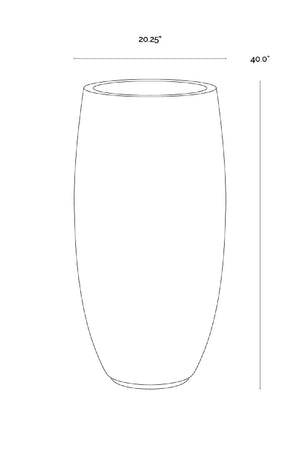 Modern European furniture - Black Concrete Indoor/Outdoor Planter - www.oroa.com