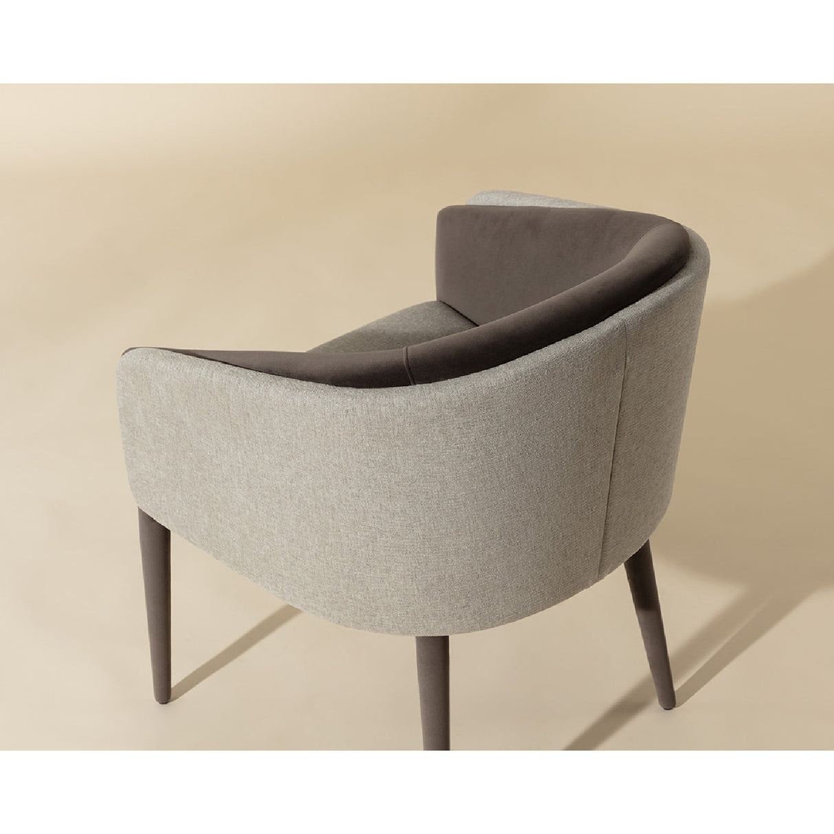 Modern European furniture - Gray Barrel-Back Dining Chair - www.oroa.com