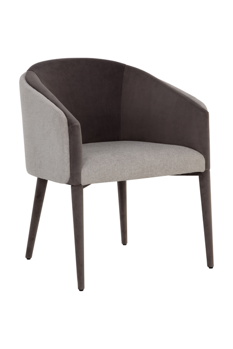 Modern European furniture - Gray Barrel-Back Dining Chair - www.oroa.com