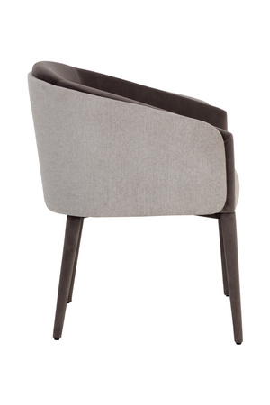 Modern European furniture - Gray Barrel-Back Dining Chair - www.oroa.com