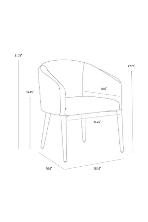 Modern European furniture - Gray Barrel-Back Dining Chair - www.oroa.com