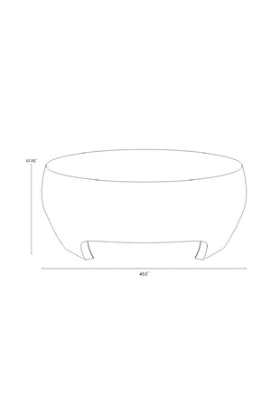 Modern European furniture - Round Indoor/Outdoor Coffee Table with Open Arches - www.oroa.com