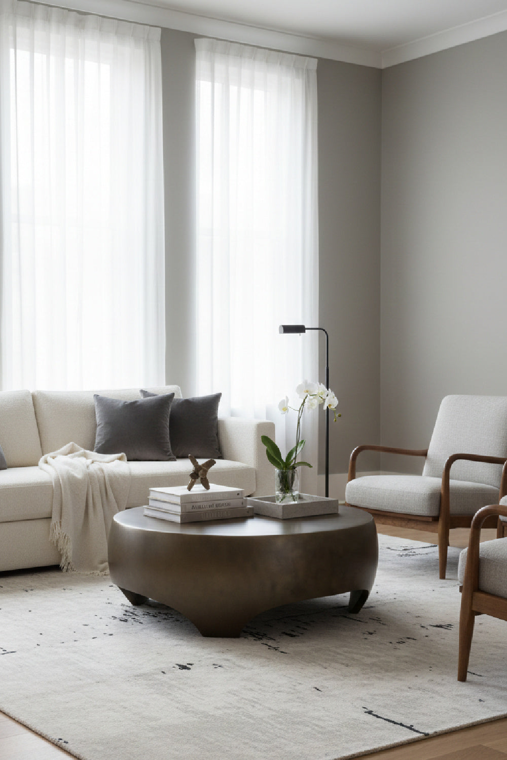 Modern European furniture - Round Indoor/Outdoor Coffee Table with Open Arches - www.oroa.com