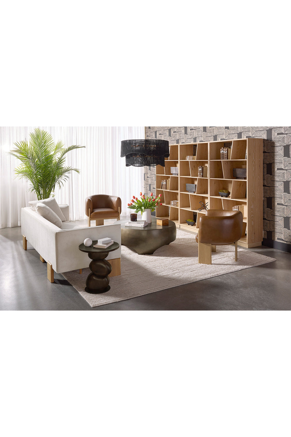 Modern European furniture - Round Indoor/Outdoor Coffee Table with Open Arches - www.oroa.com