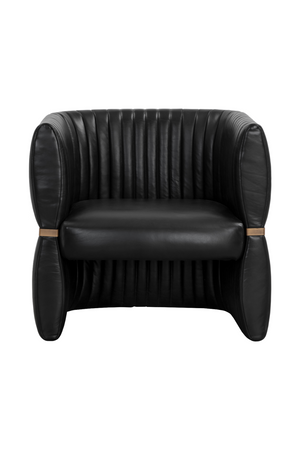 Modern European furniture - Leather Channeled Lounge Chair - www.oroa.com