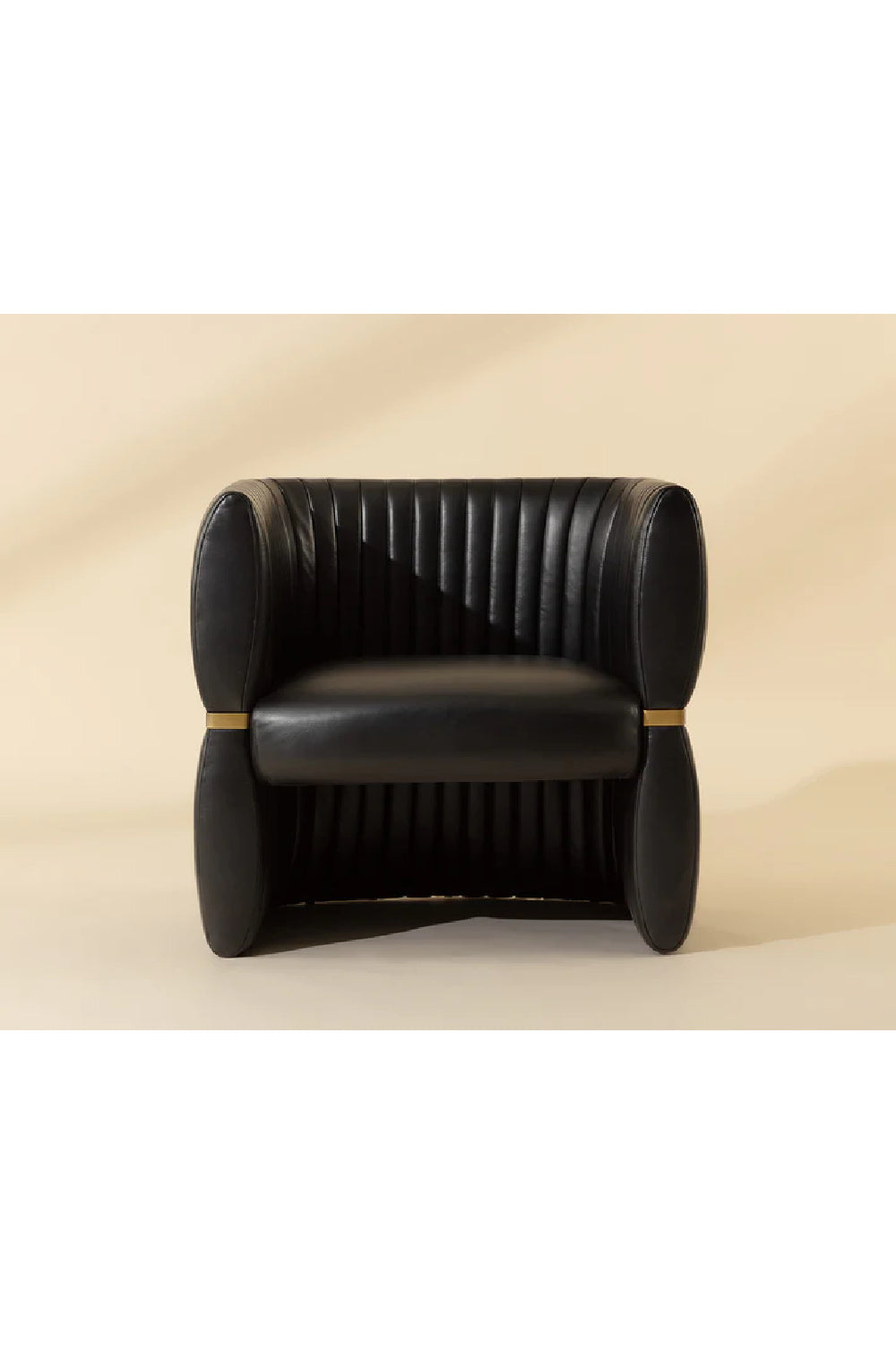 Modern European furniture - Leather Channeled Lounge Chair - www.oroa.com