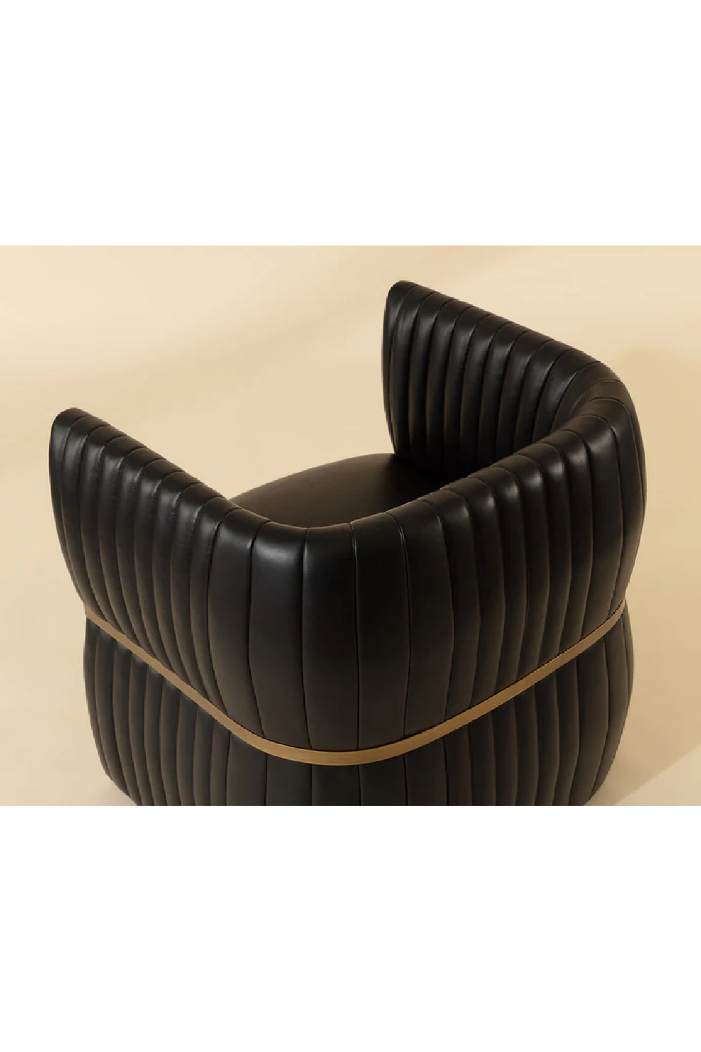 Modern European furniture - Leather Channeled Lounge Chair - www.oroa.com
