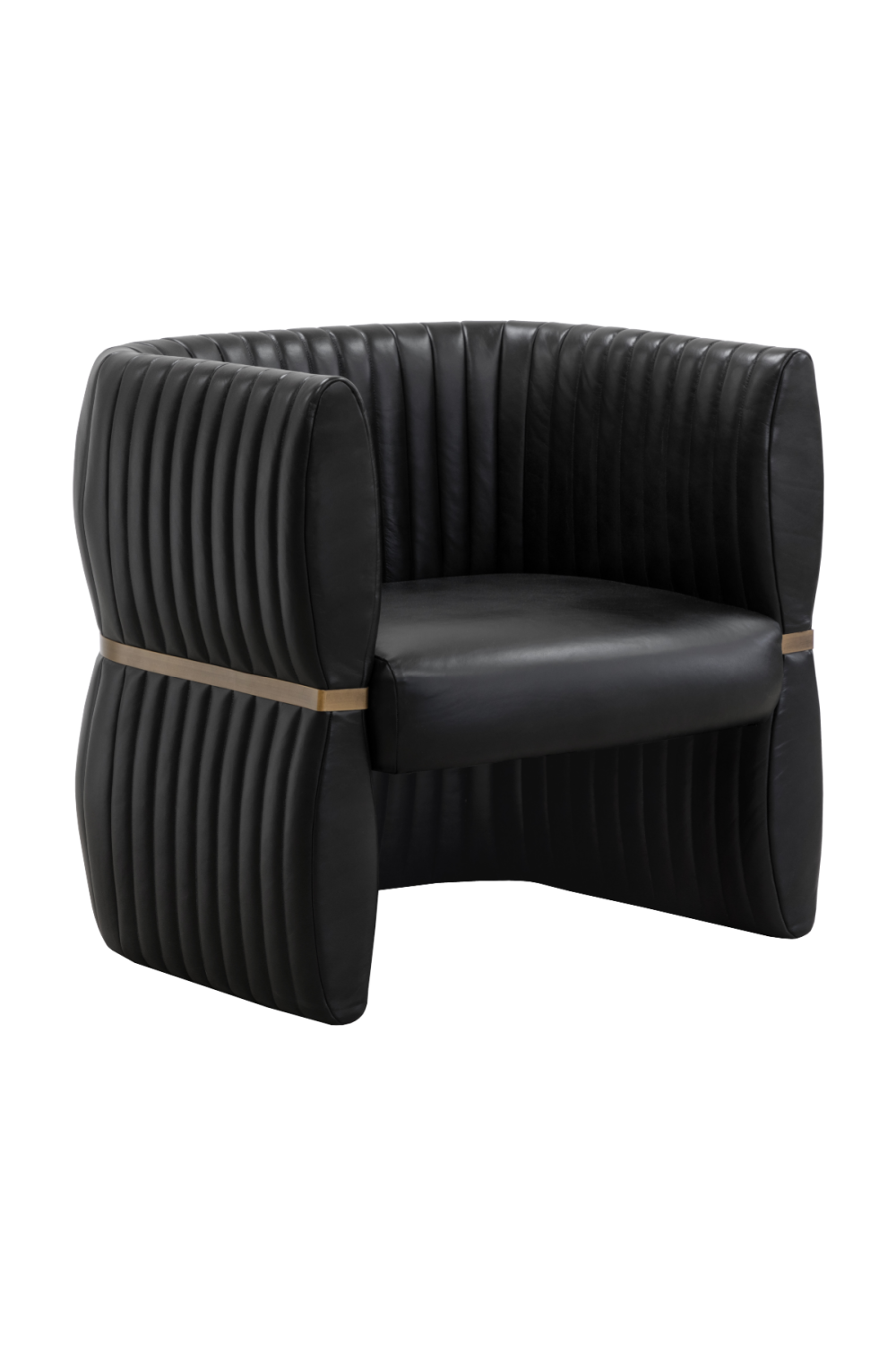 Modern European furniture - Leather Channeled Lounge Chair - www.oroa.com