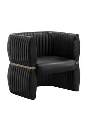 Modern European furniture - Leather Channeled Lounge Chair - www.oroa.com