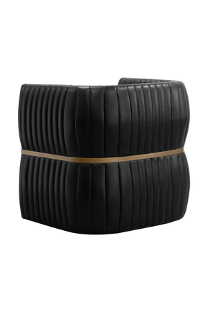 Modern European furniture - Leather Channeled Lounge Chair - www.oroa.com