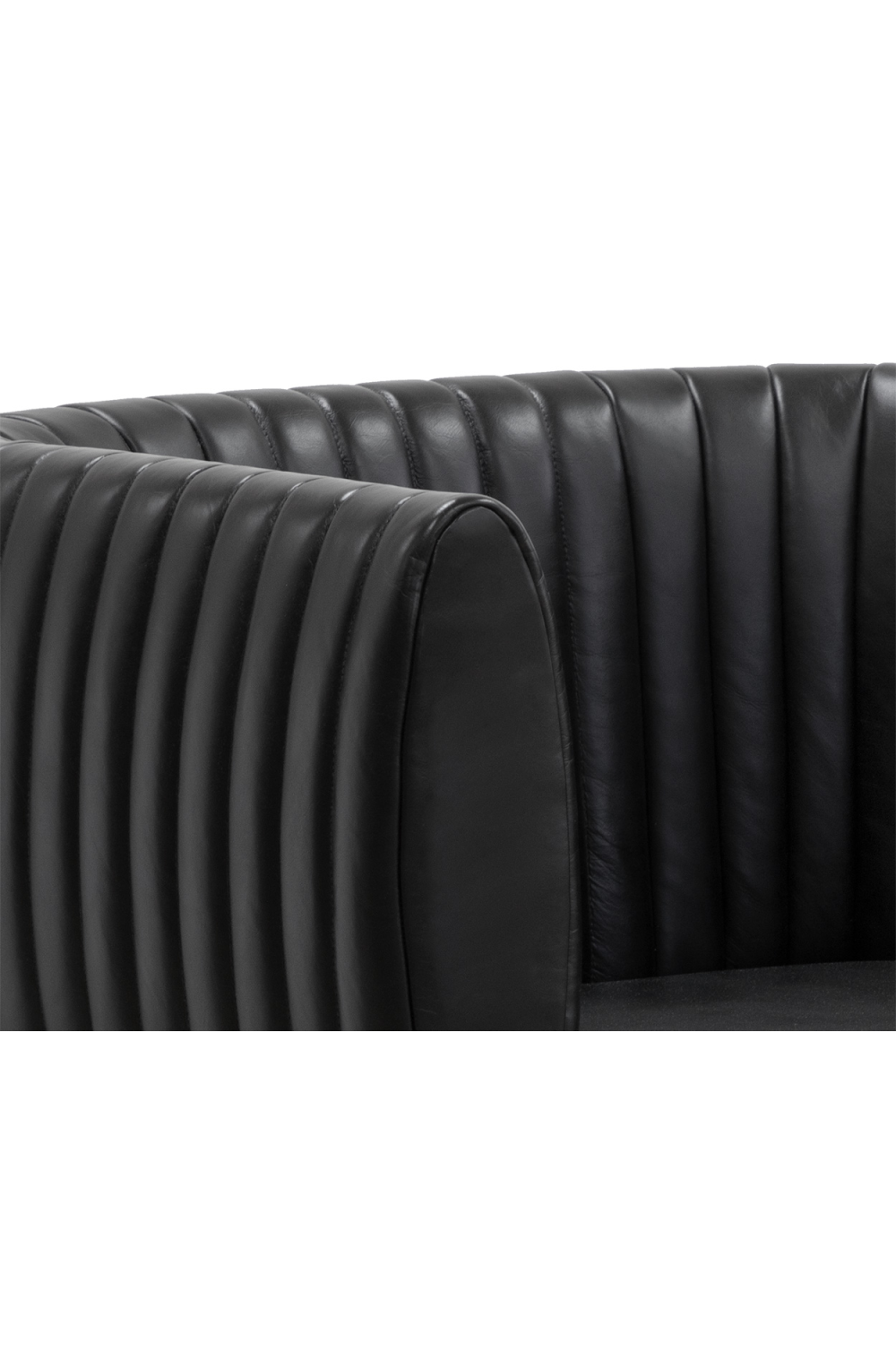 Modern European furniture - Leather Channeled Lounge Chair - www.oroa.com