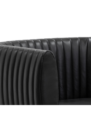 Modern European furniture - Leather Channeled Lounge Chair - www.oroa.com