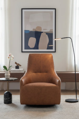 Modern European furniture - High Back Leather Swivel Chair - www.oroa.com
