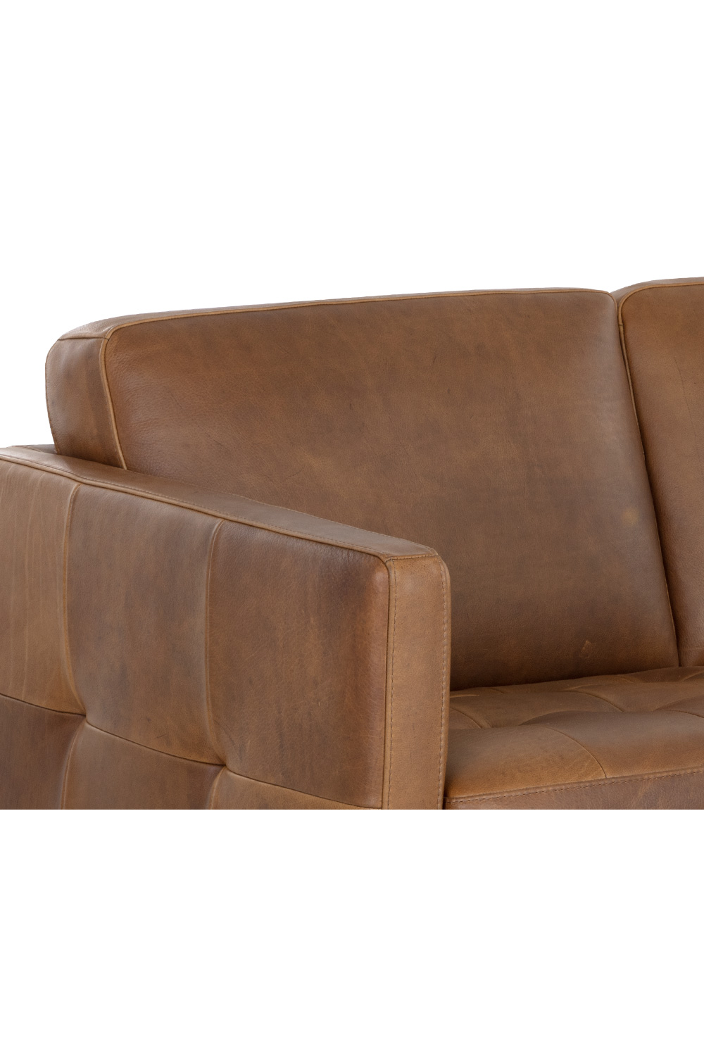 Modern European furniture - Brown Italian Leather Sofa - www.oroa.com