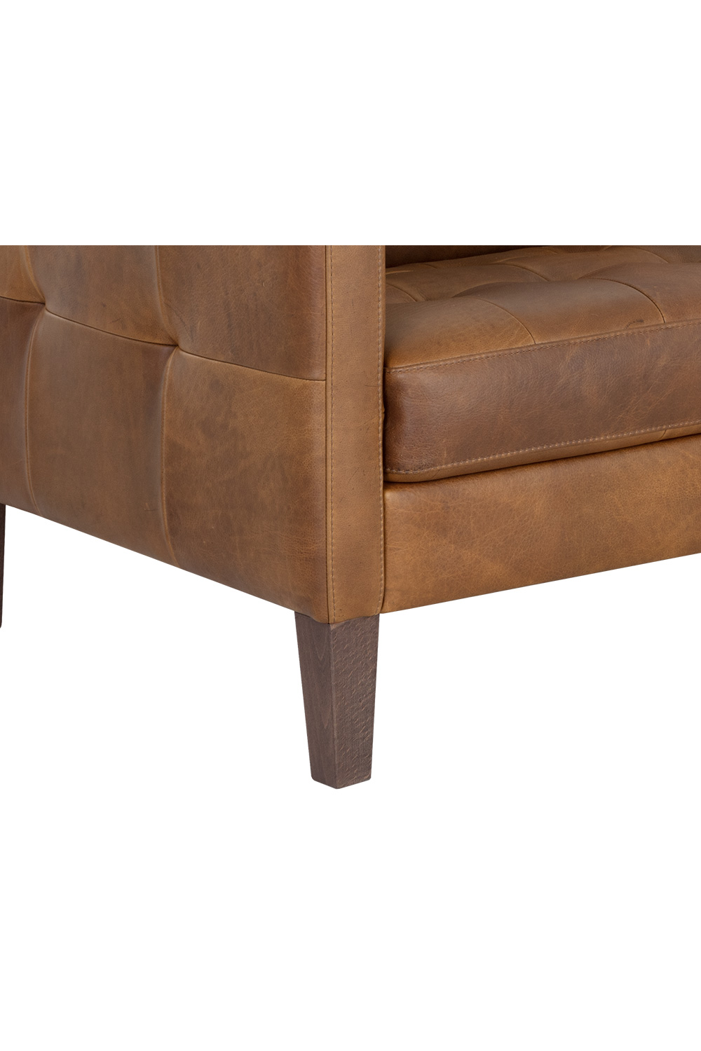 Modern European furniture - Brown Italian Leather Sofa - www.oroa.com