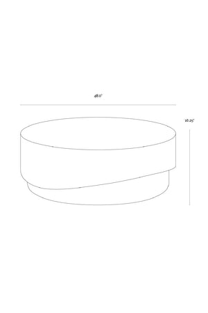 Modern European furniture - Cream Concrete Indoor/Outdoor Coffee Table - www.oroa.com