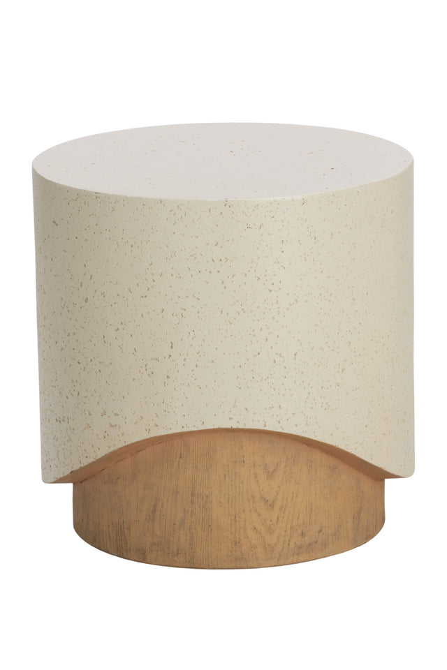 Modern European furniture - Cream Cylindrical Indoor/Outdoor End Table - www.oroa.com