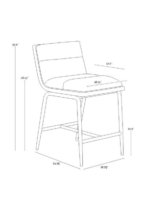 Modern European furniture - White Muslin Counter Stool - www.oroa.com