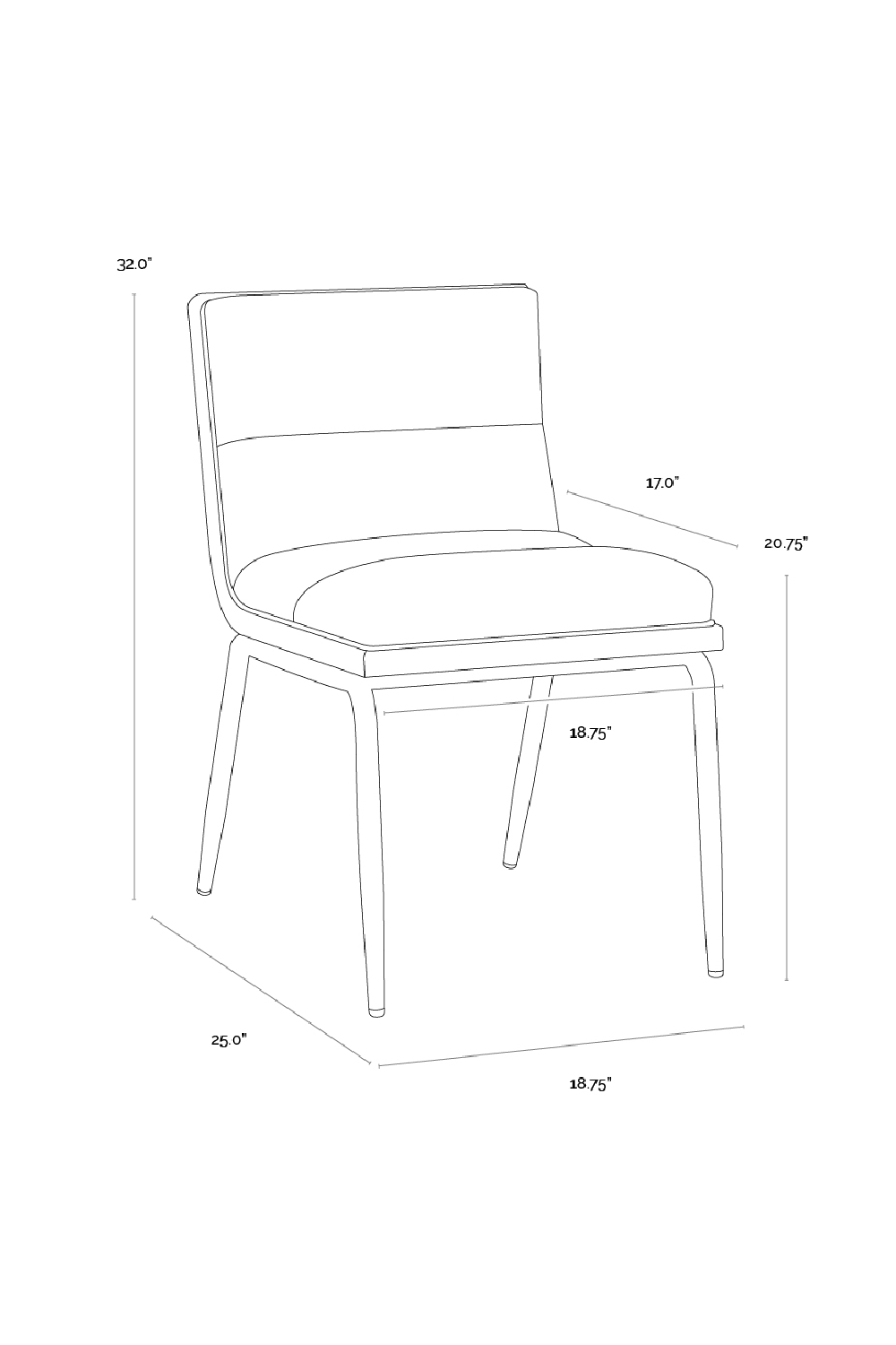   Modern European furniture - Channeled White Muslin Dining Chairs (2) - www.oroa.com | Oroa.com