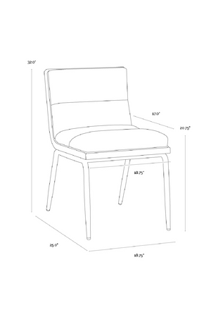   Modern European furniture - Channeled White Muslin Dining Chairs (2) - www.oroa.com | Oroa.com