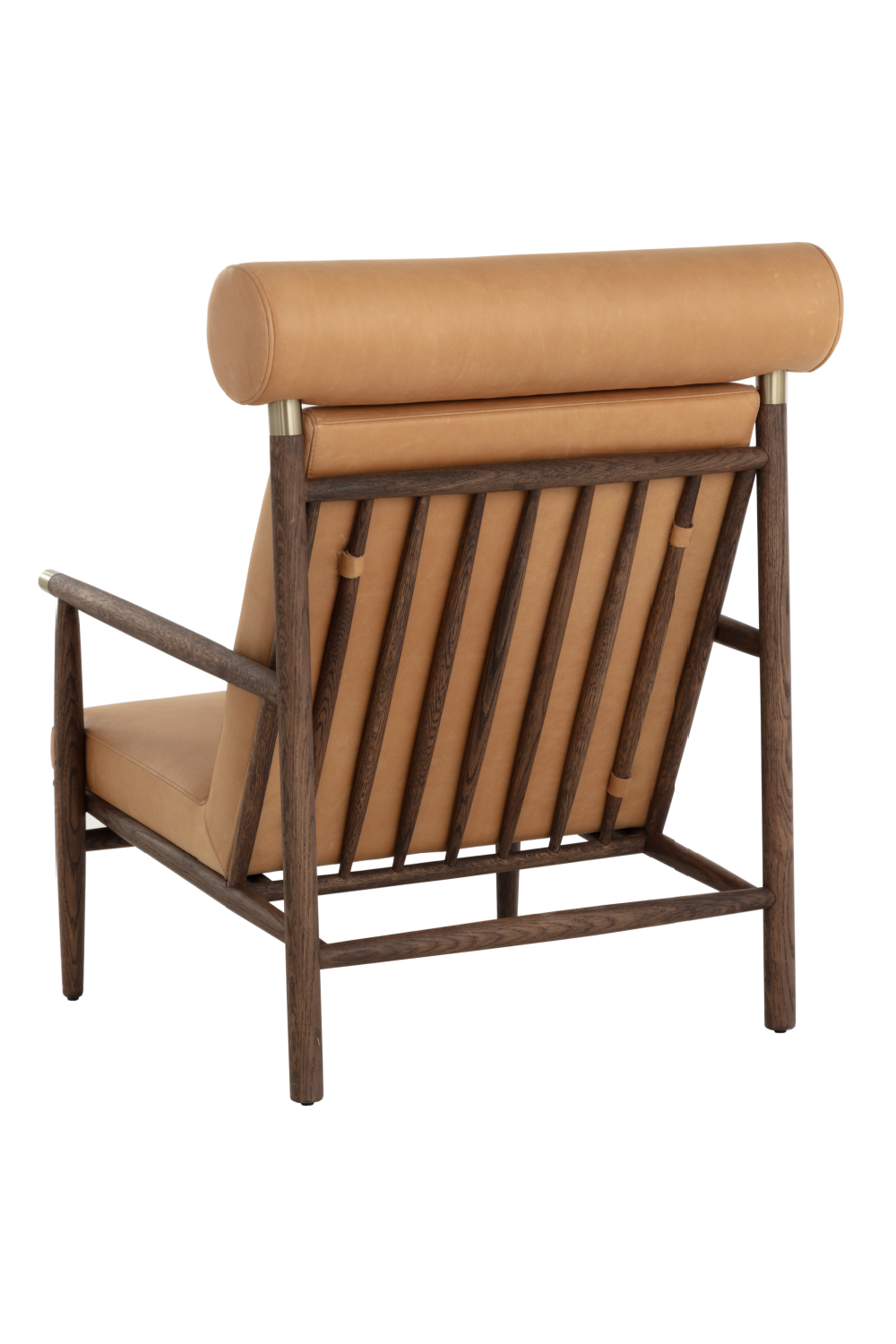 Modern European furniture - Oak Framed Leather Lounge Chair - www.oroa.com