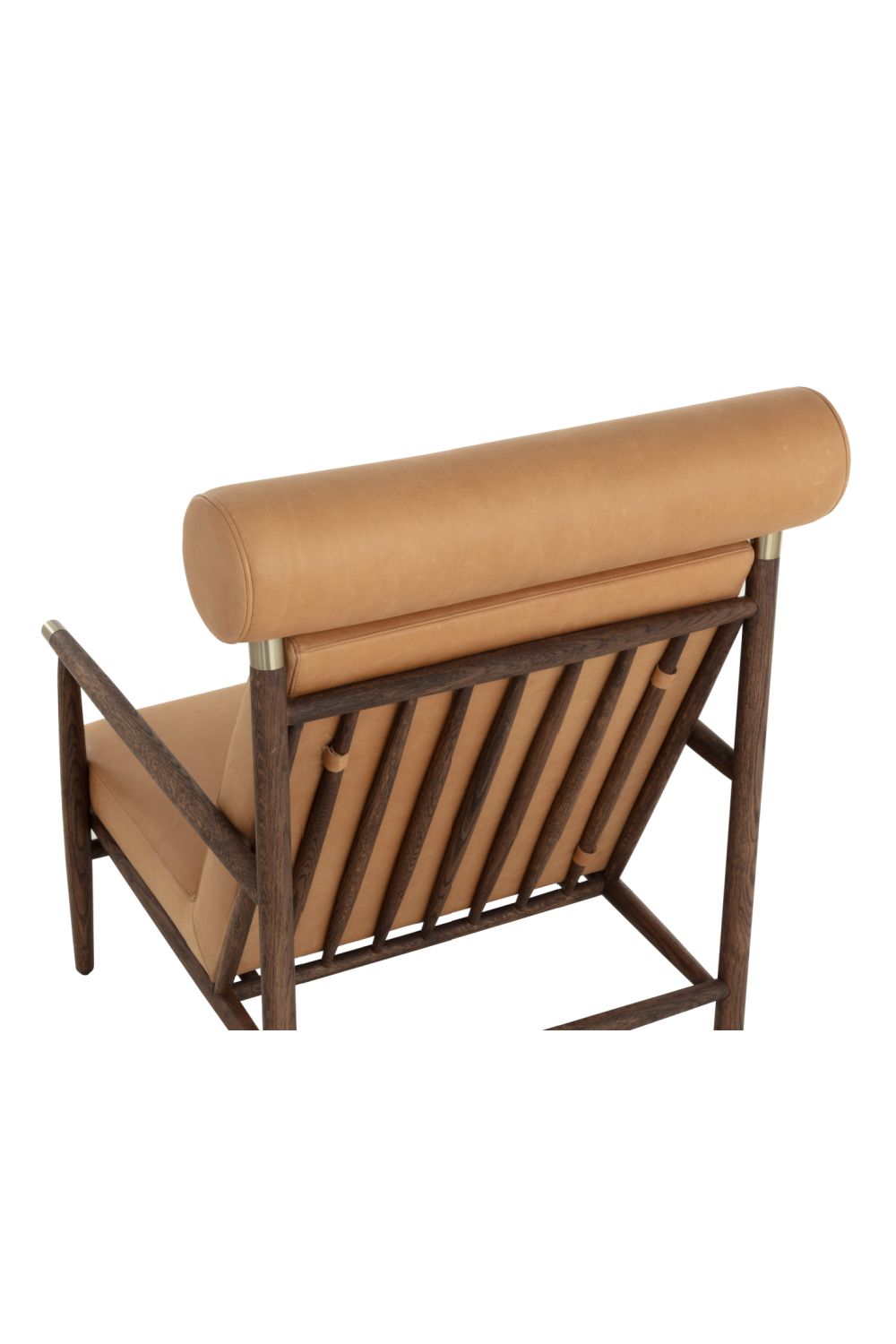 Modern European furniture - Oak Framed Leather Lounge Chair - www.oroa.com