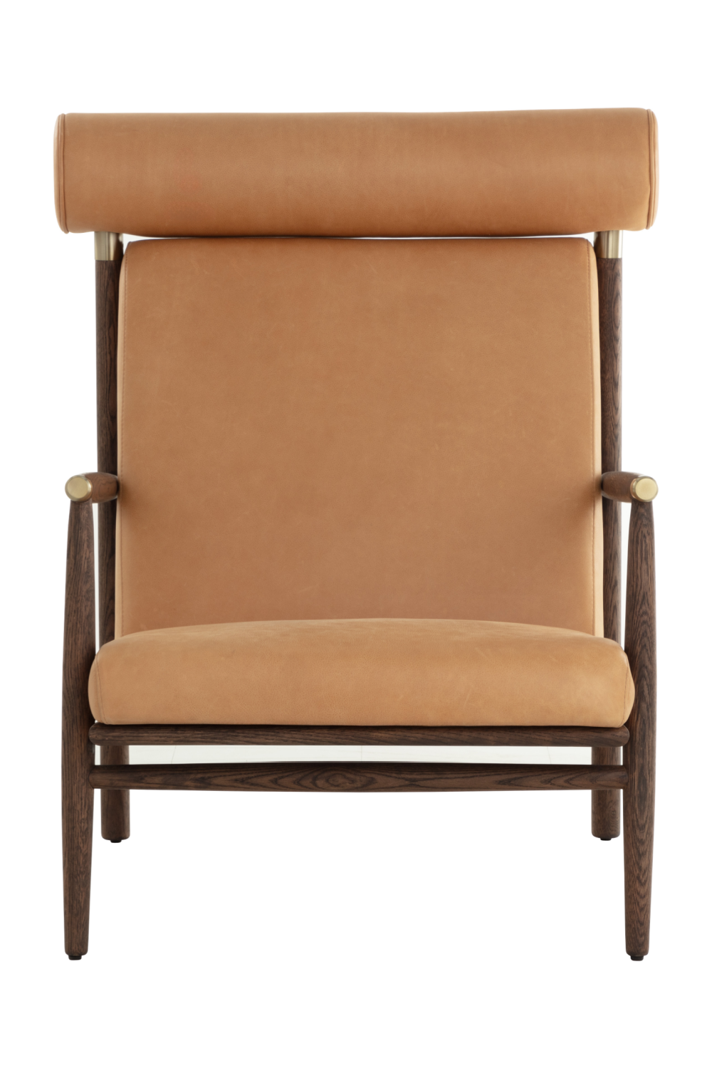 Modern European furniture - Oak Framed Leather Lounge Chair - www.oroa.com