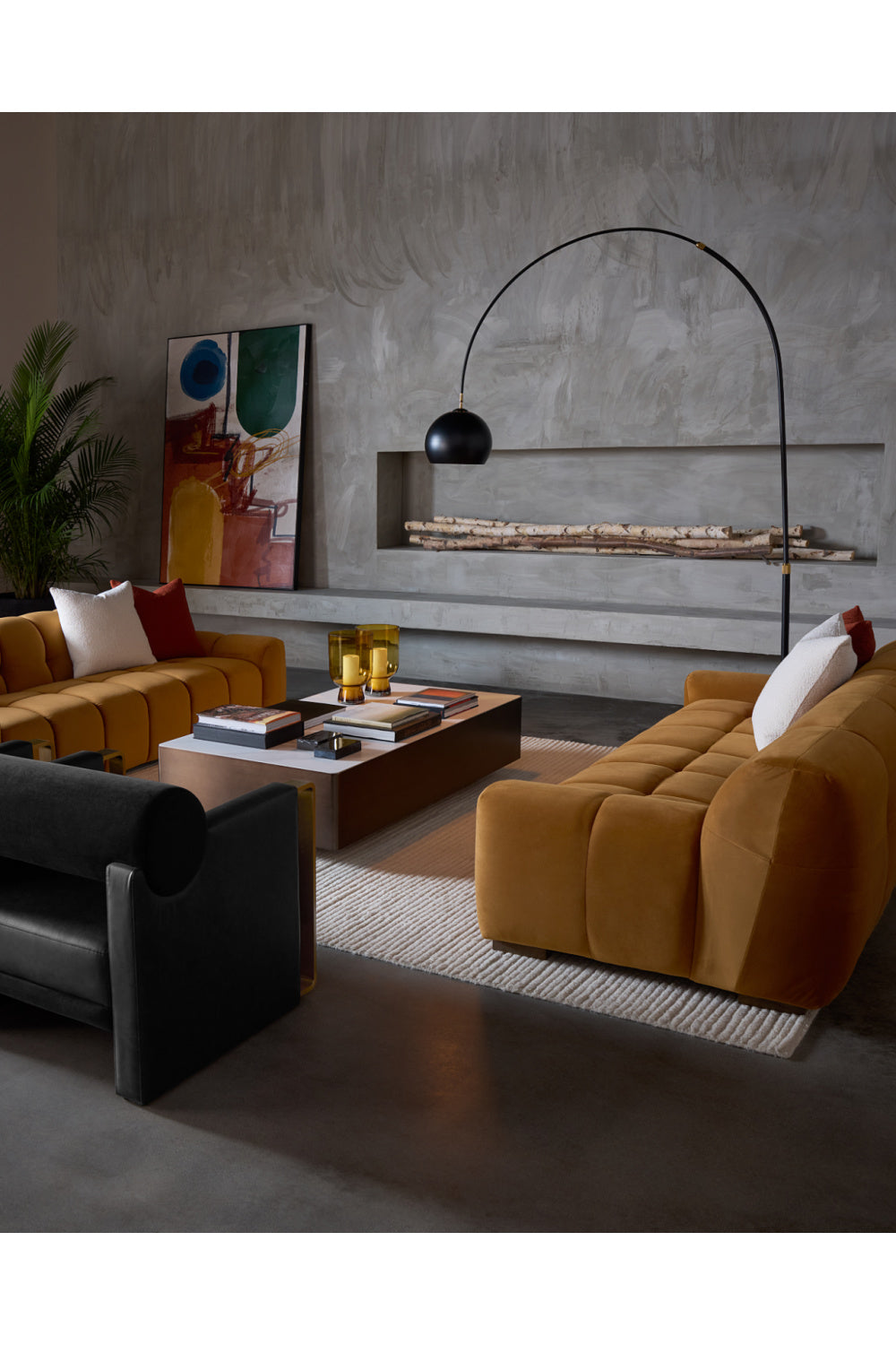   Modern European furniture - Bronze Framed Ceramic Coffee Table - www.oroa.com | Oroa.com